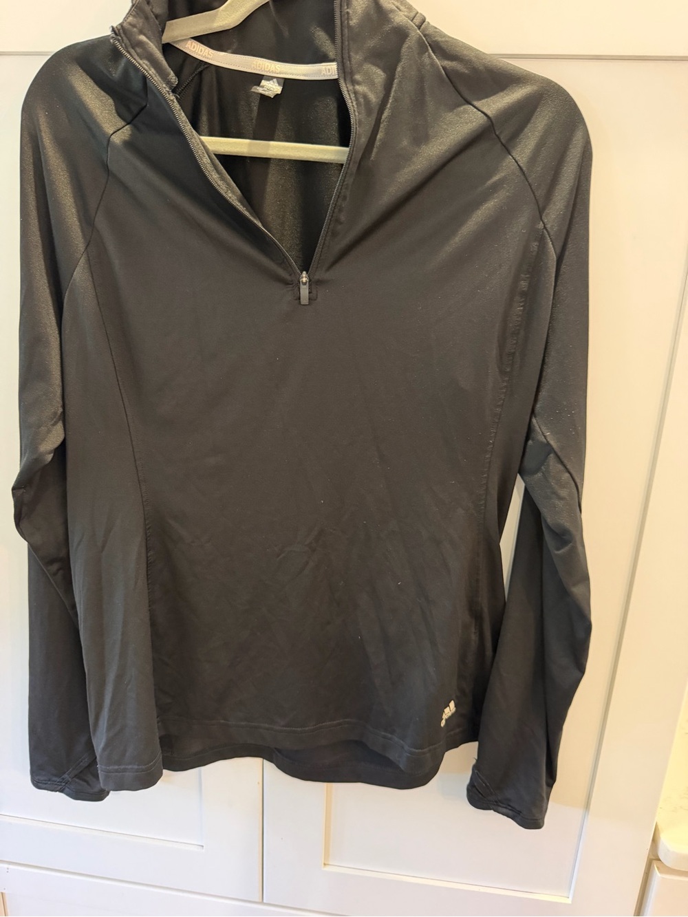 adidas golf Men's Black Quarter-Zip Performance Pullover